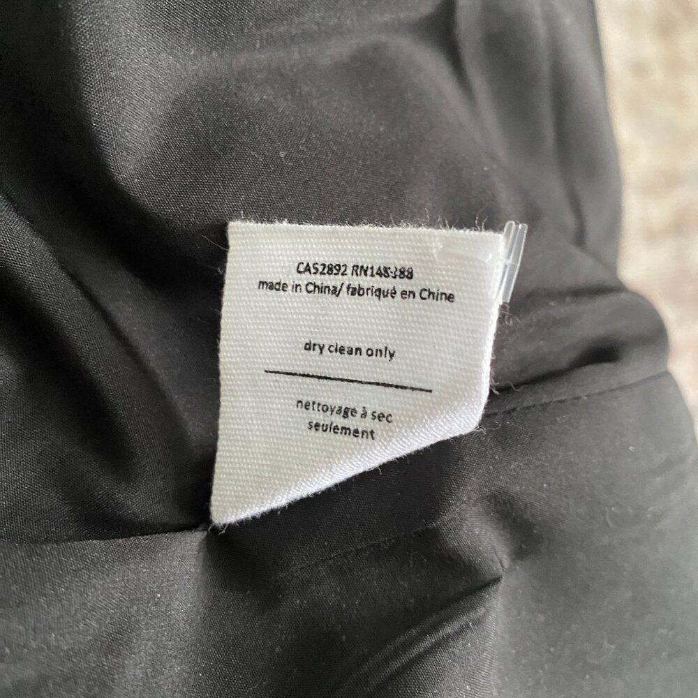 Oak + Fort Black and White Wool Blend Plaid Coat XS - Picture 11 of 14